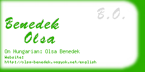 benedek olsa business card